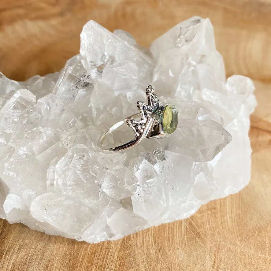 Lemon Quartz Rose Cut Ring - Chloe