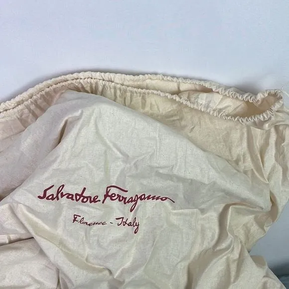 SALVATOREFERRAGAMOLARGE BLACK LEATHER AND GREY SNAKE BAG