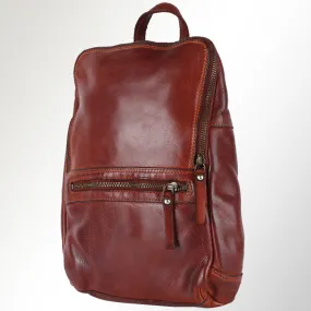 Spaghetti Western Swc402Cg Backpack Vintage Handmade Drum Dyed Genuine European Cowhide Leather Women Bag Western Handbag Purse