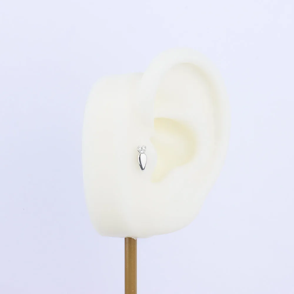 Titanium Cute radish stud