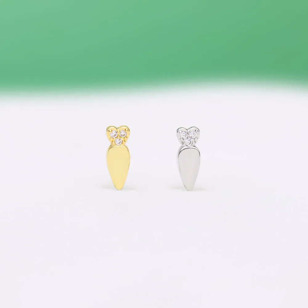 Titanium Cute radish stud