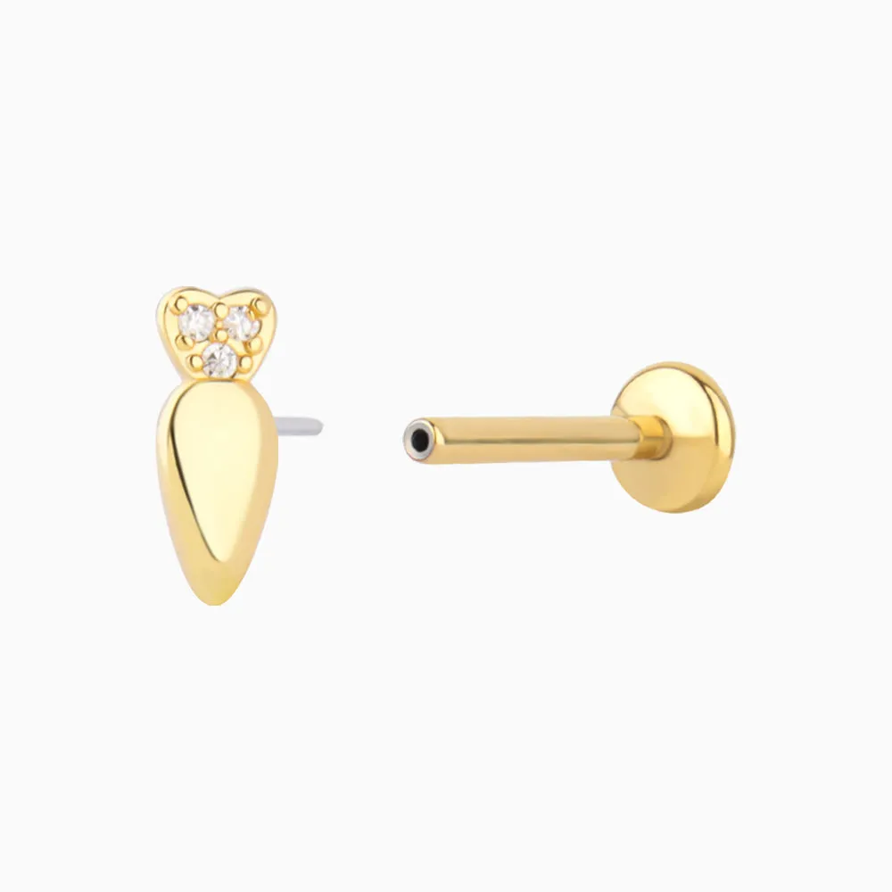 Titanium Cute radish stud