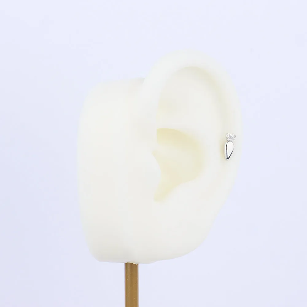 Titanium Cute radish stud